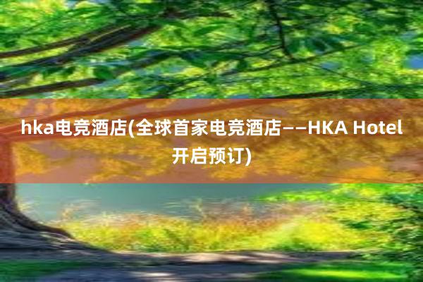 hka电竞酒店(全球首家电竞酒店——HKA Hotel开启预订)