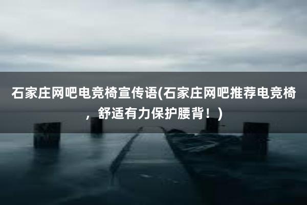 石家庄网吧电竞椅宣传语(石家庄网吧推荐电竞椅，舒适有力保护腰背！)