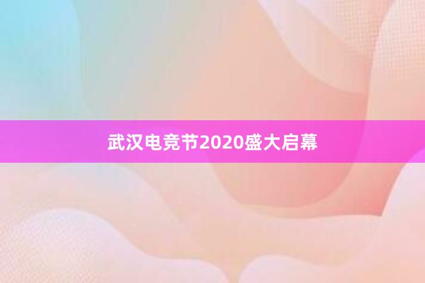 武汉电竞节2020盛大启幕