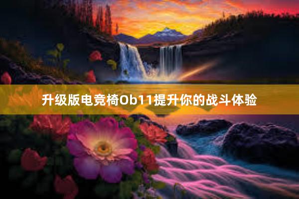 升级版电竞椅Ob11提升你的战斗体验