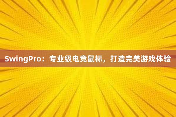 SwingPro：专业级电竞鼠标，打造完美游戏体验