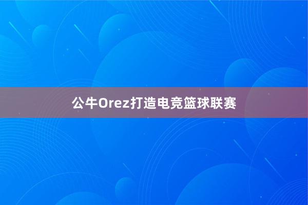 公牛Orez打造电竞篮球联赛