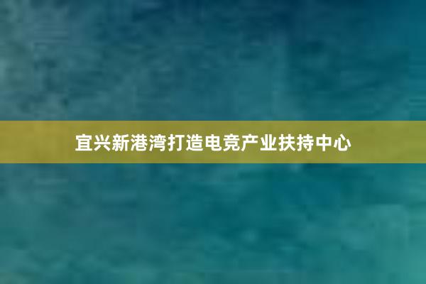 宜兴新港湾打造电竞产业扶持中心