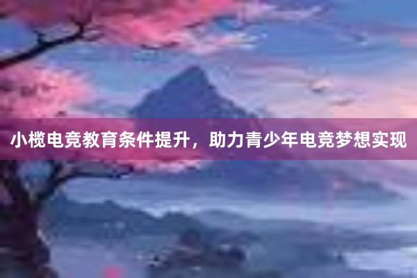 小榄电竞教育条件提升，助力青少年电竞梦想实现