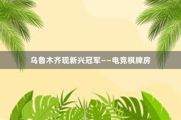 乌鲁木齐现新兴冠军——电竞棋牌房