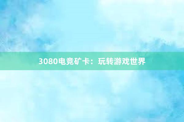 3080电竞矿卡：玩转游戏世界